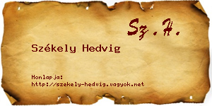 Székely Hedvig névjegykártya